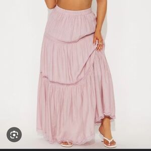 Fashion Nova Light Pink Maxi Skirt Sz 1X